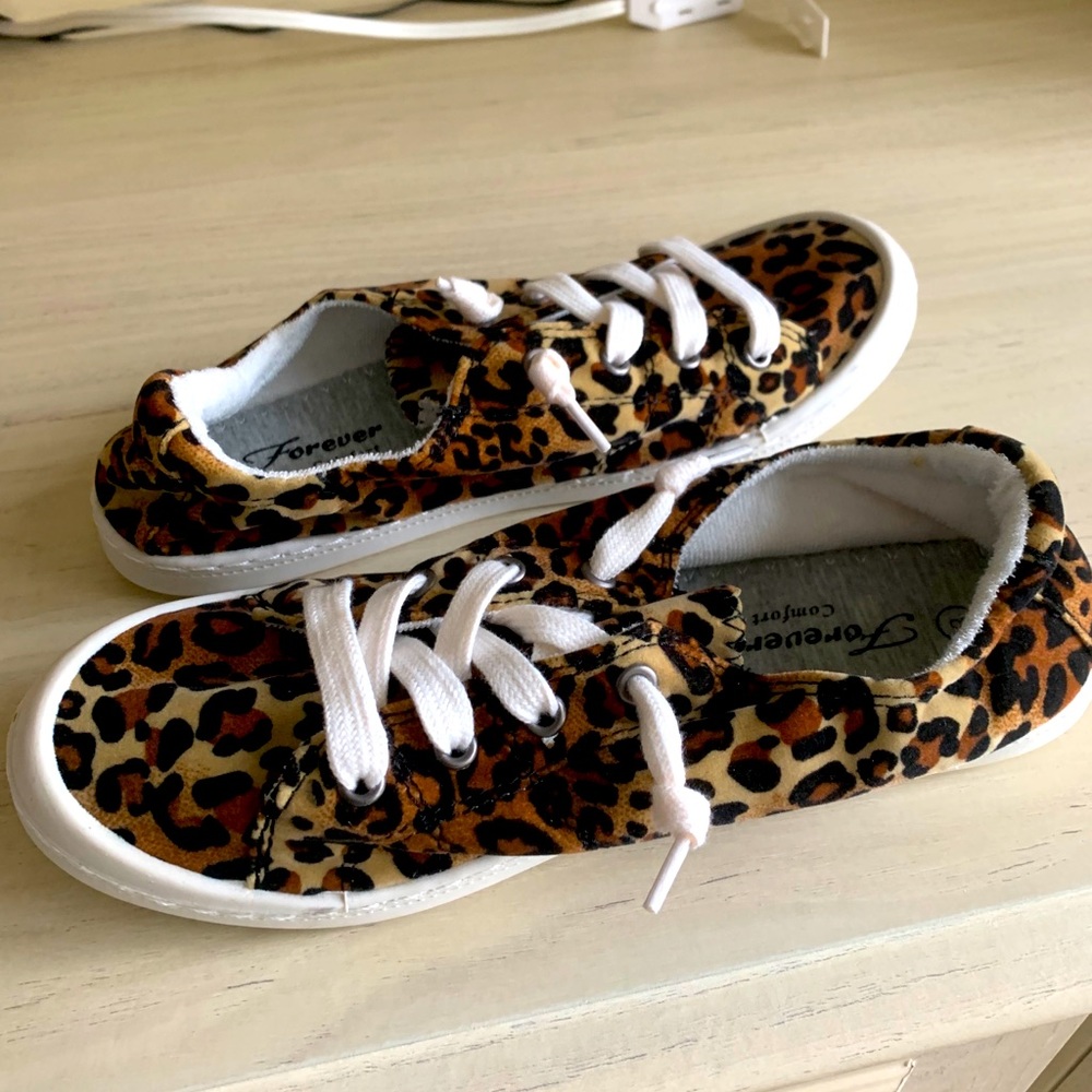 Leopard slide on sneakers